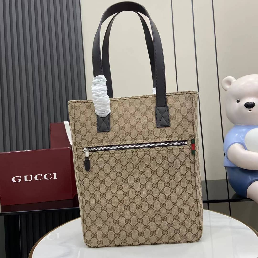 Gucci Mens GG Medium Beige Tote Bag 834796_10_161088 Gucci Mens GG Medium Beige Tote Bag 834796