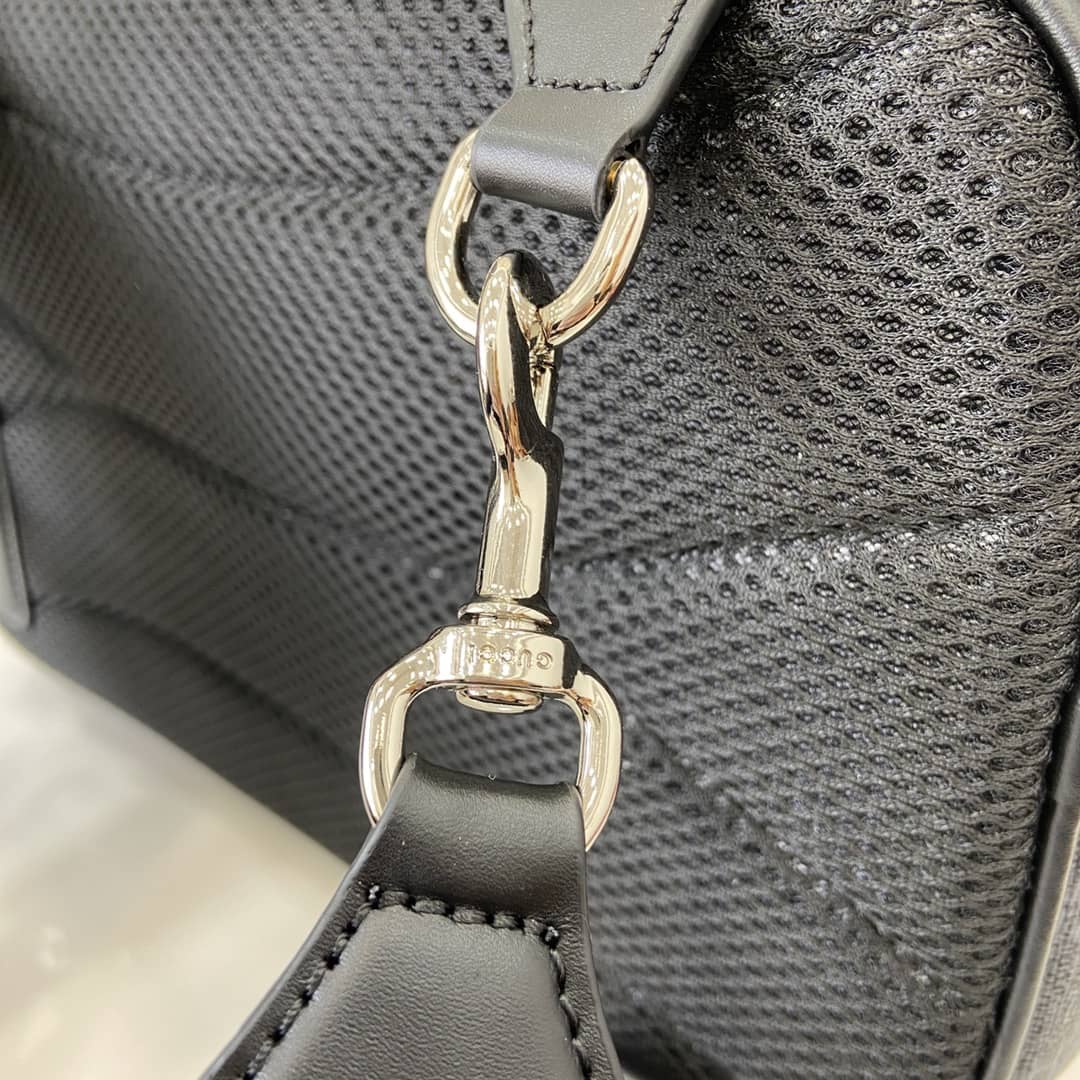 Gucci Mens GG Supreme Small Black Sling Bag_5_161098 Gucci Mens GG Supreme Small Black Sling Bag