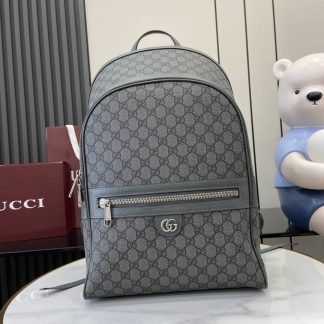 Gucci Ophidia Mens Medium Grey Backpack 821938
