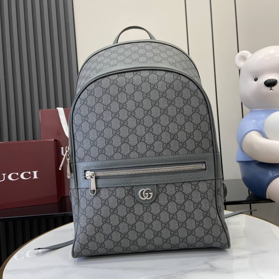 Gucci Ophidia Mens Medium Grey Backpack 821938_10_161138 Gucci Ophidia Mens Medium Grey Backpack 821938