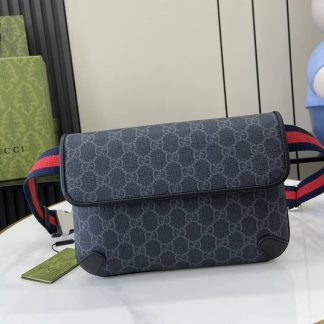 Gucci Mens GG Small Black Belt Bag 792091