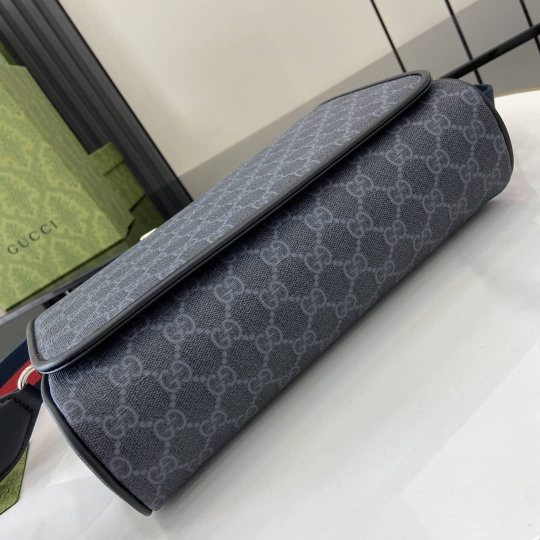 Gucci Mens Supreme Medium Black Crossbody Bag_3_161178 Gucci Mens Supreme Medium Black Crossbody Bag