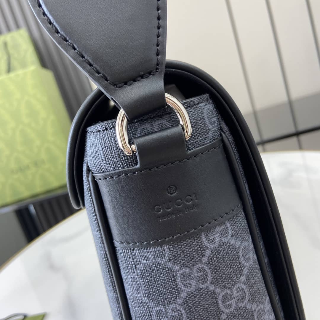 Gucci Mens Supreme Medium Black Crossbody Bag_5_161178 Gucci Mens Supreme Medium Black Crossbody Bag