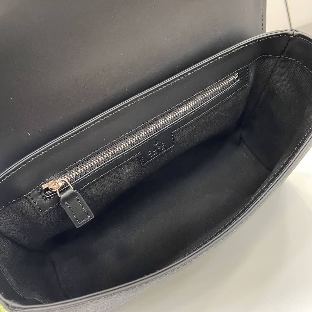 Gucci Mens Supreme Medium Black Crossbody Bag_7_161178 Gucci Mens Supreme Medium Black Crossbody Bag