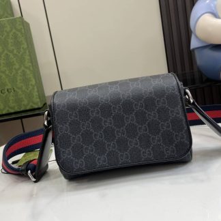 Gucci Mens Supreme Mini Black Crossbody Bag