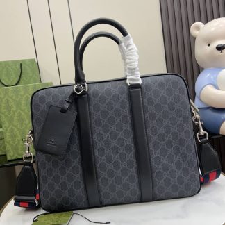 Gucci Mens Supreme Medium Black Briefcase 792077