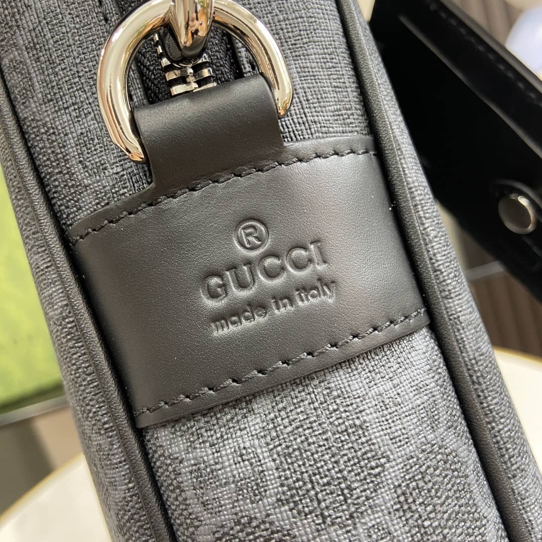 Gucci Mens Supreme Medium Black Briefcase 792077_5_161208 Gucci Mens Supreme Medium Black Briefcase 792077