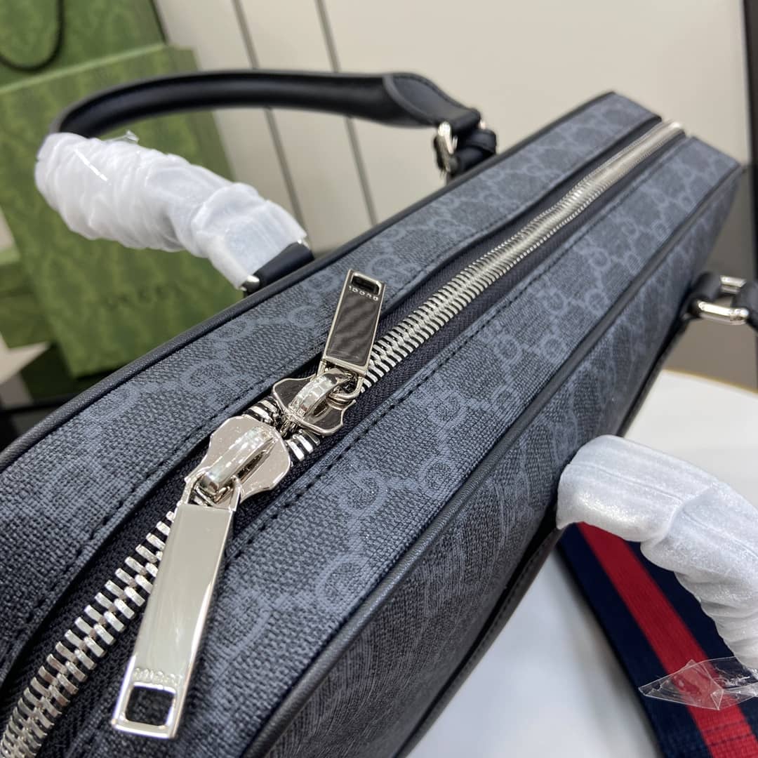 Gucci Mens Supreme Medium Black Briefcase 792077_7_161208 Gucci Mens Supreme Medium Black Briefcase 792077