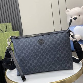 Gucci Mens Supreme Large Black Crossbody Bag