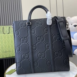 Gucci Mens Jumbo GG Medium Black Tote Bag 792265