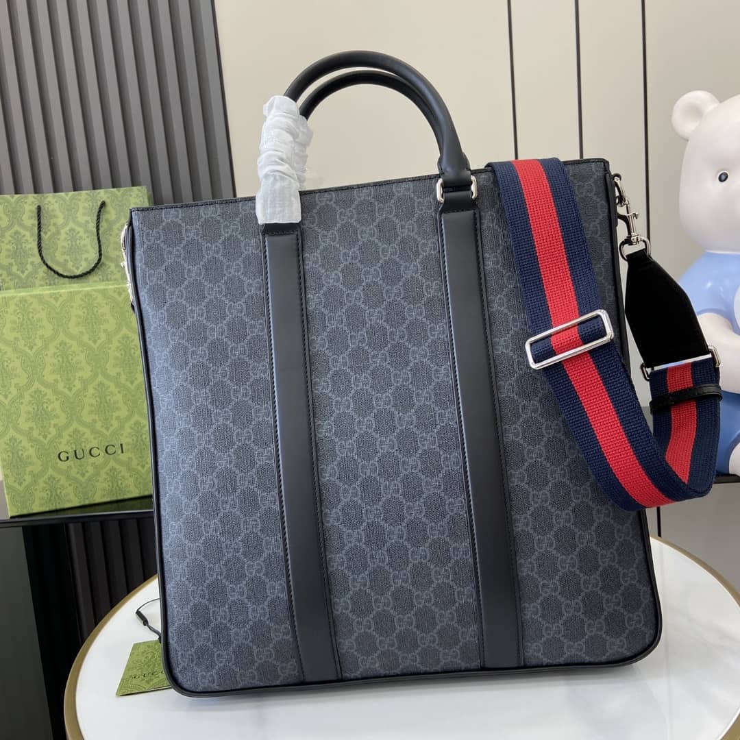 Gucci Mens Supreme Medium Black Tote Bag 794918_1_161278 Gucci Mens Supreme Medium Black Tote Bag 794918