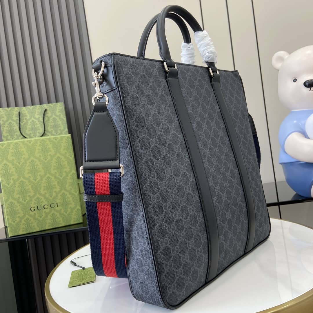 Gucci Mens Supreme Medium Black Tote Bag 794918_2_161278 Gucci Mens Supreme Medium Black Tote Bag 794918