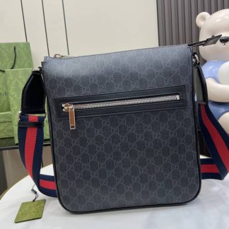 Gucci Mens Supreme Medium Black Messenger Bag