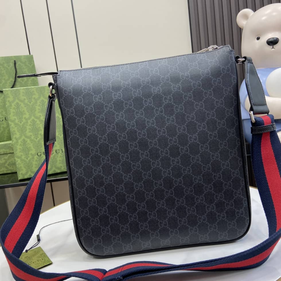 Gucci Mens Supreme Medium Black Messenger Bag_1_161298 Gucci Mens Supreme Medium Black Messenger Bag