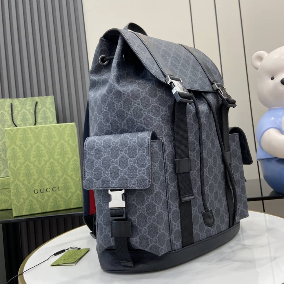 Gucci Mens Supreme Large Black Backpack 792080_1_161308 Gucci Mens Supreme Large Black Backpack 792080