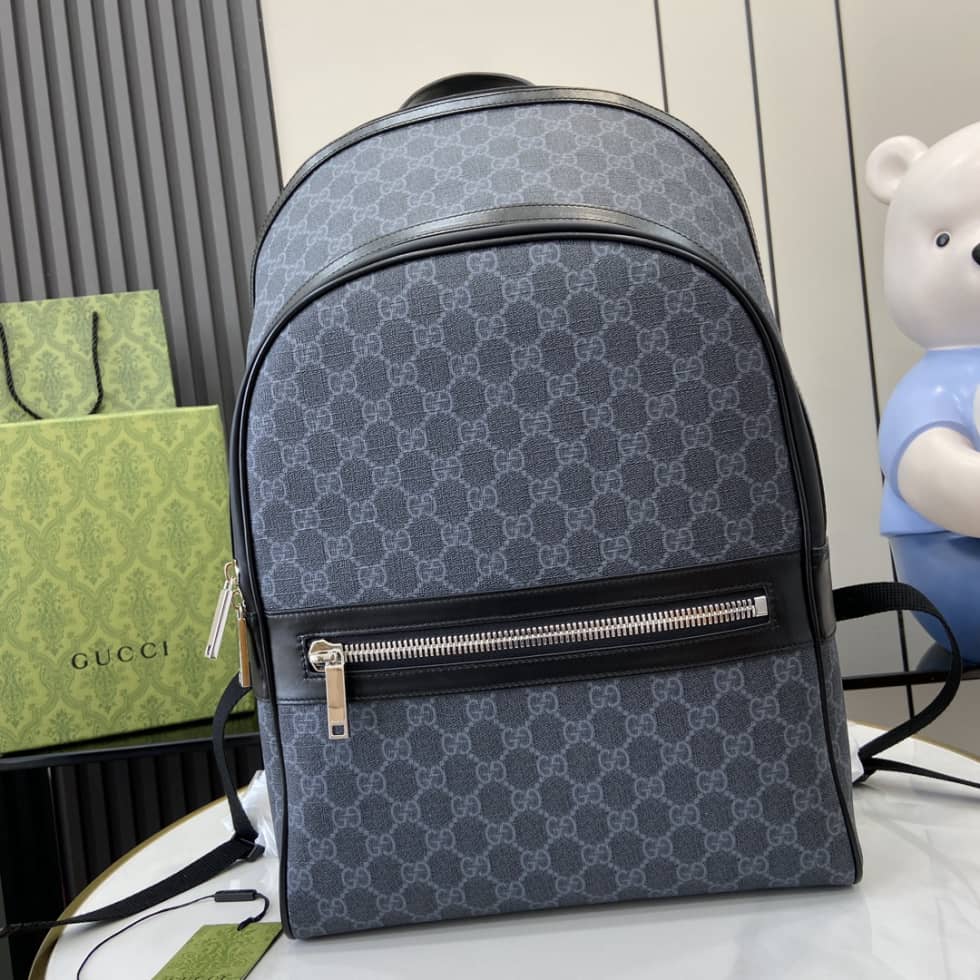 Gucci Mens Supreme Medium Black Backpack 792123_10_161328 Gucci Mens Supreme Medium Black Backpack 792123