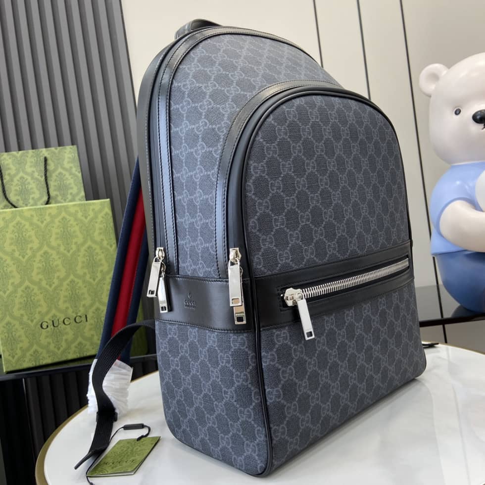 Gucci Mens Supreme Medium Black Backpack 792123_1_161328 Gucci Mens Supreme Medium Black Backpack 792123