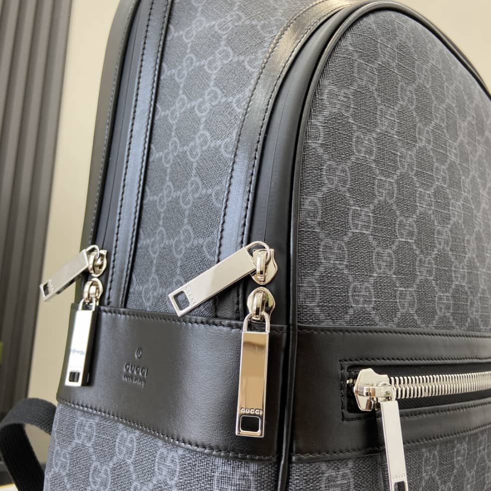 Gucci Mens Supreme Medium Black Backpack 792123_3_161328 Gucci Mens Supreme Medium Black Backpack 792123