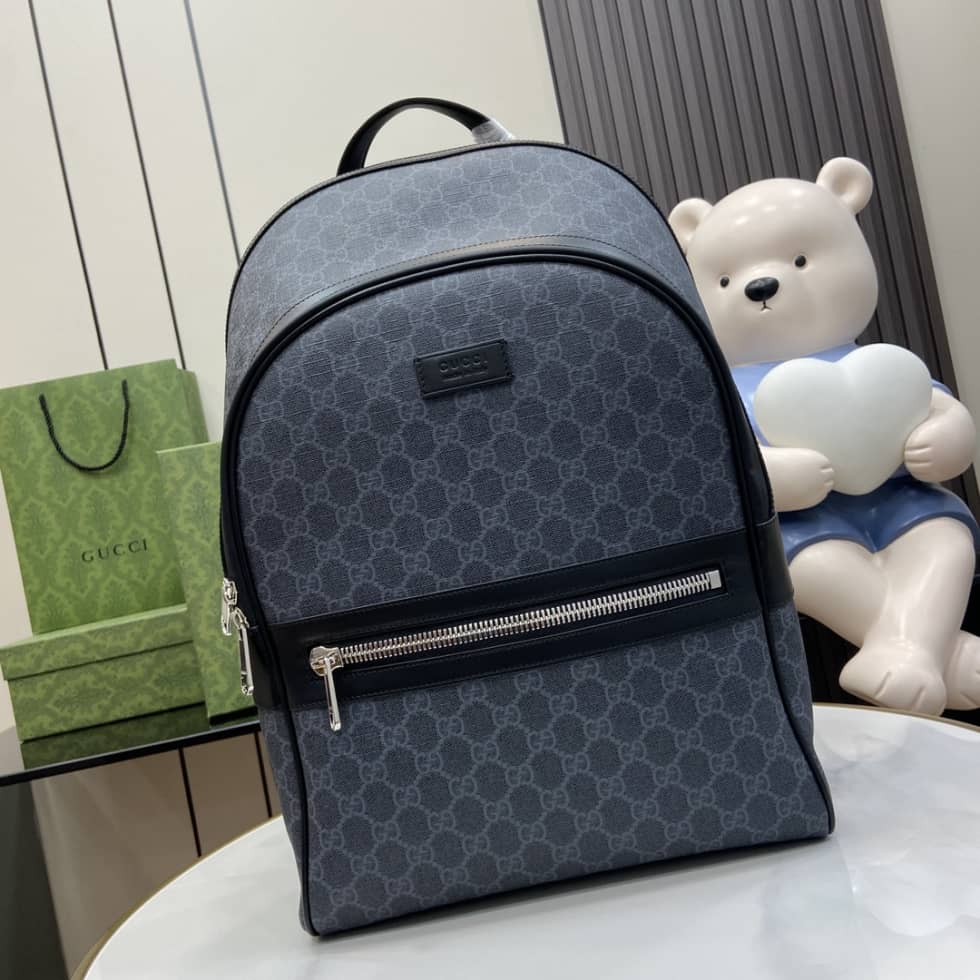 Gucci Mens Supreme Medium Black Backpack 771158_10_161338 Gucci Mens Supreme Medium Black Backpack 771158