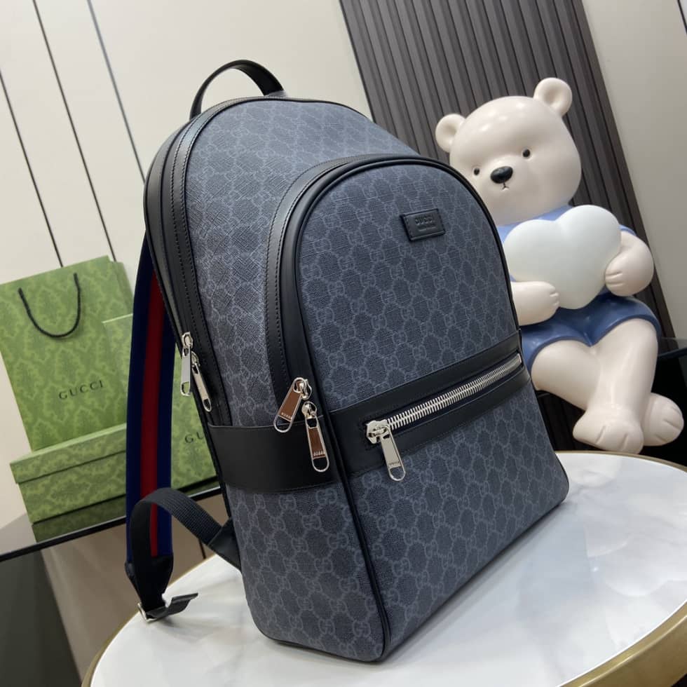 Gucci Mens Supreme Medium Black Backpack 771158_1_161338 Gucci Mens Supreme Medium Black Backpack 771158