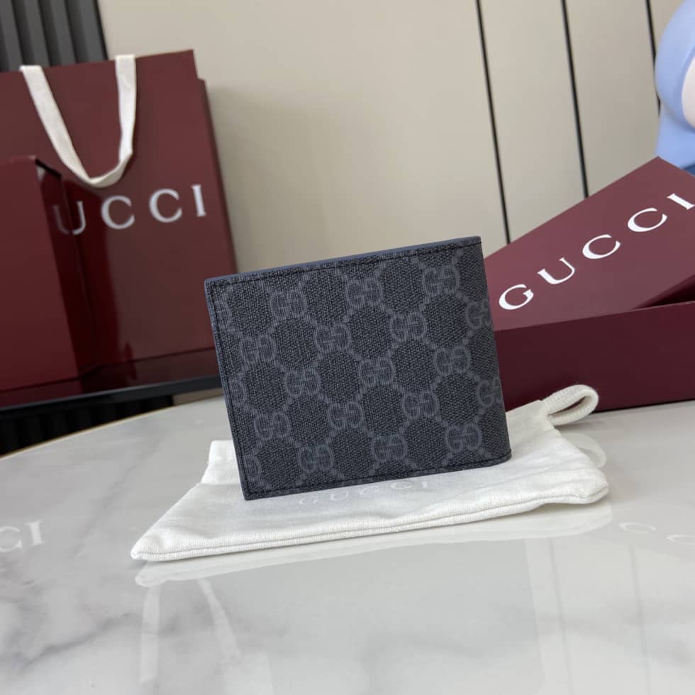 Gucci Mens Supreme Black Bi-Fold Wallet 768243_2_161378 Gucci Mens Supreme Black Bi-Fold Wallet 768243