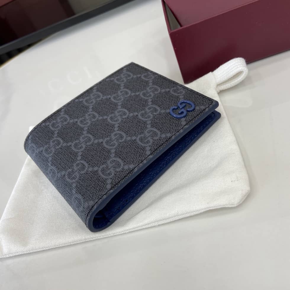 Gucci Mens Supreme Black Bi-Fold Wallet 768243_3_161378 Gucci Mens Supreme Black Bi-Fold Wallet 768243