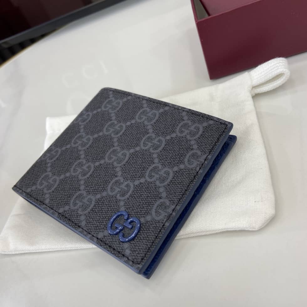 Gucci Mens Supreme Black Bi-Fold Wallet 768243_4_161378 Gucci Mens Supreme Black Bi-Fold Wallet 768243