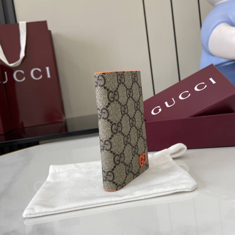 Gucci Mens Supreme Beige Orange Long Card Case_2_161418 Gucci Mens Supreme Beige Orange Long Card Case