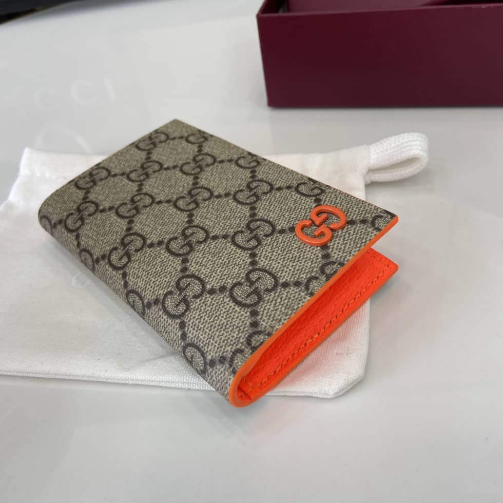 Gucci Mens Supreme Beige Orange Long Card Case_3_161418 Gucci Mens Supreme Beige Orange Long Card Case