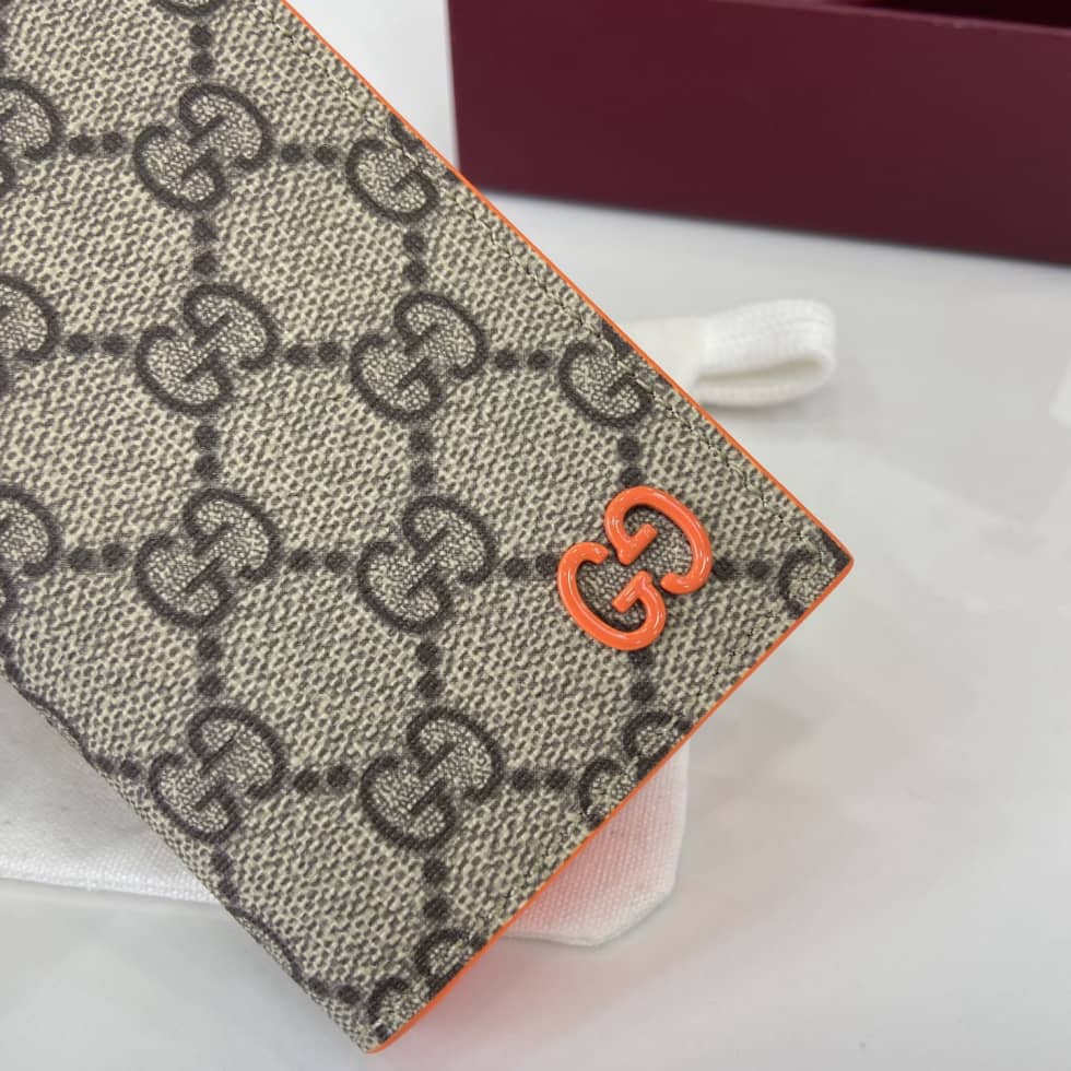 Gucci Mens Supreme Beige Orange Long Card Case_5_161418 Gucci Mens Supreme Beige Orange Long Card Case