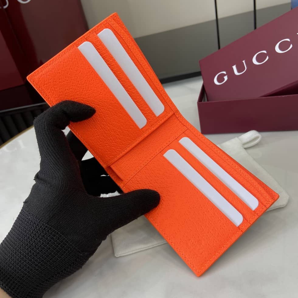 Gucci Mens Supreme Beige Orange Bi-Fold Wallet_6_161428 Gucci Mens Supreme Beige Orange Bi-Fold Wallet