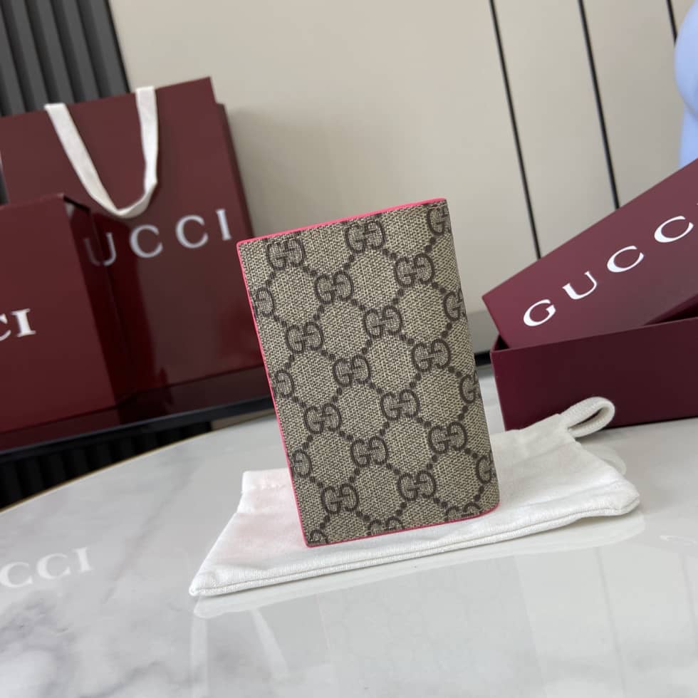 Gucci Mens Supreme Beige Pink Long Card Case_1_161448 Gucci Mens Supreme Beige Pink Long Card Case