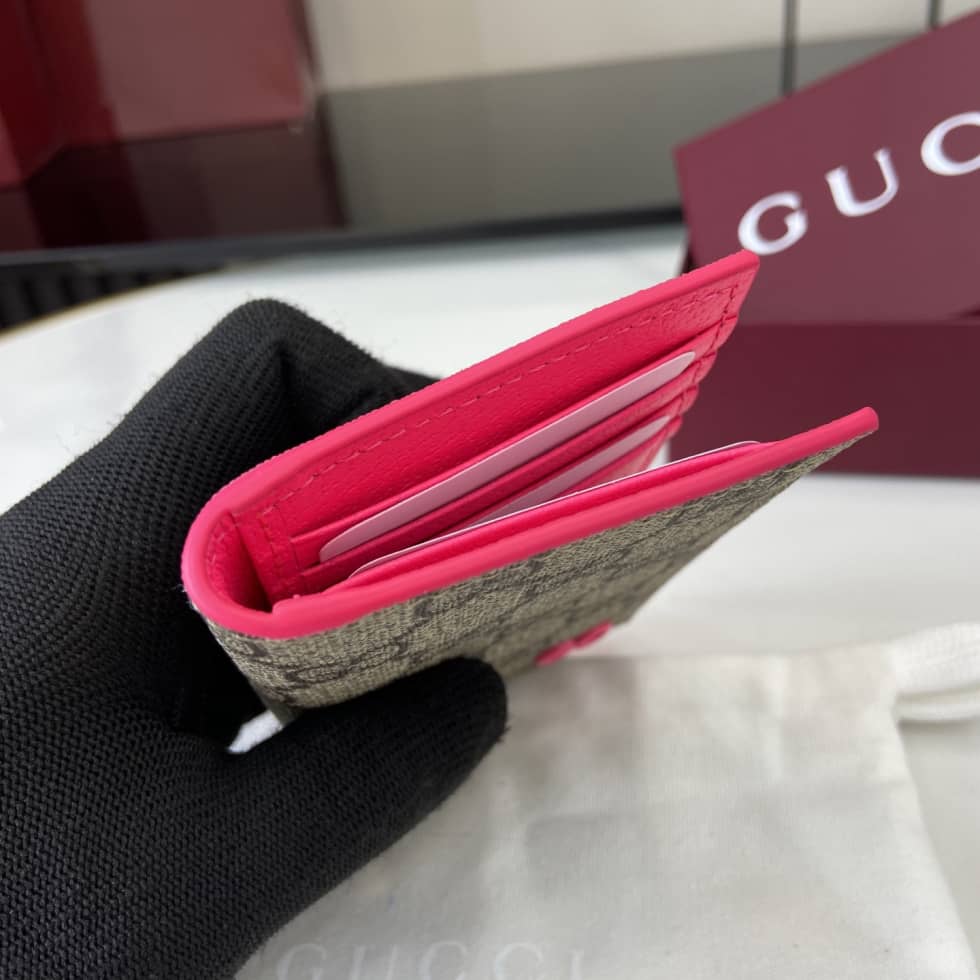 Gucci Mens Supreme Beige Pink Long Card Case_3_161448 Gucci Mens Supreme Beige Pink Long Card Case