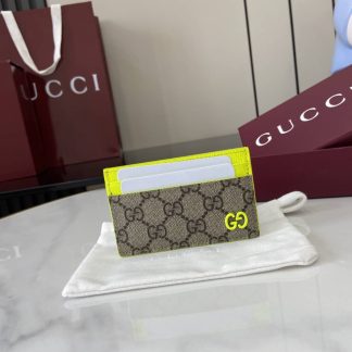 Gucci Supreme Small Brown Green Card Holder