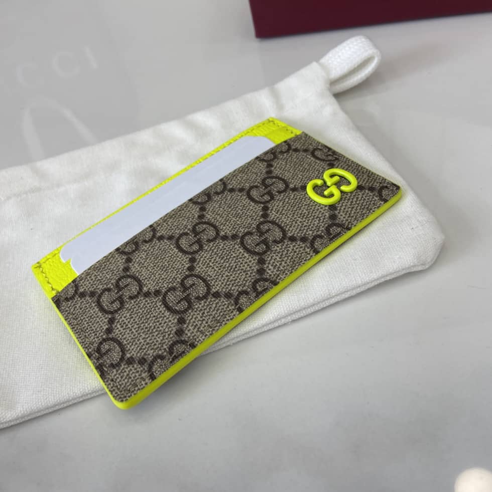 Gucci Supreme Small Brown Green Card Holder_3_161478 Gucci Supreme Small Brown Green Card Holder