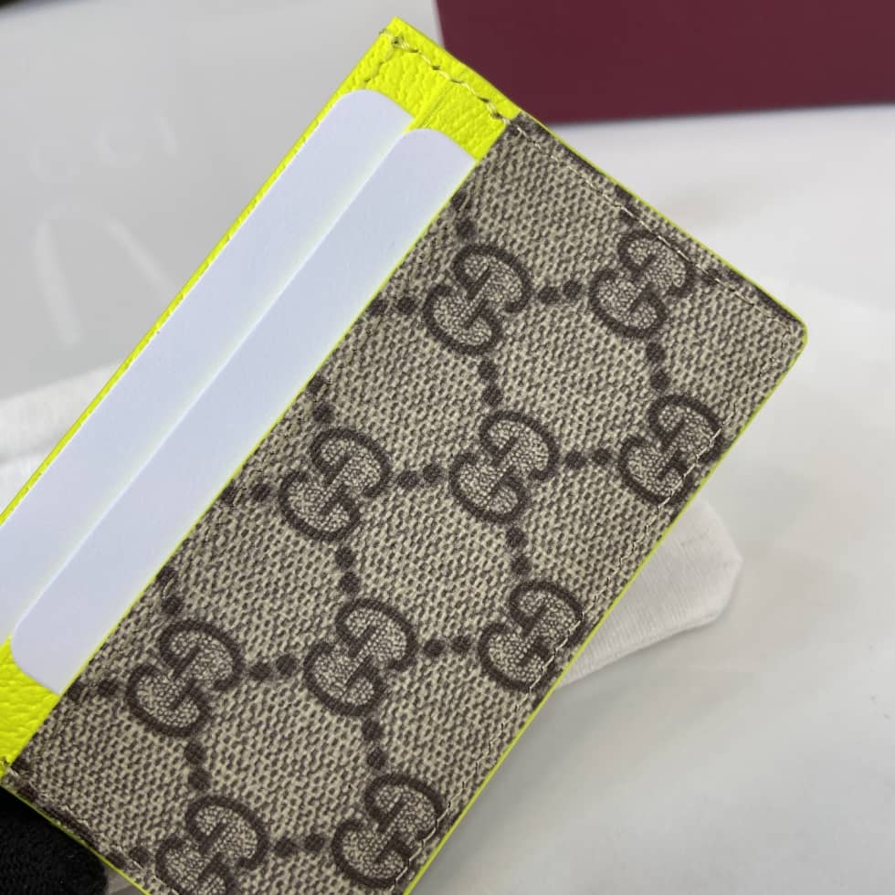 Gucci Supreme Small Brown Green Card Holder_5_161478 Gucci Supreme Small Brown Green Card Holder