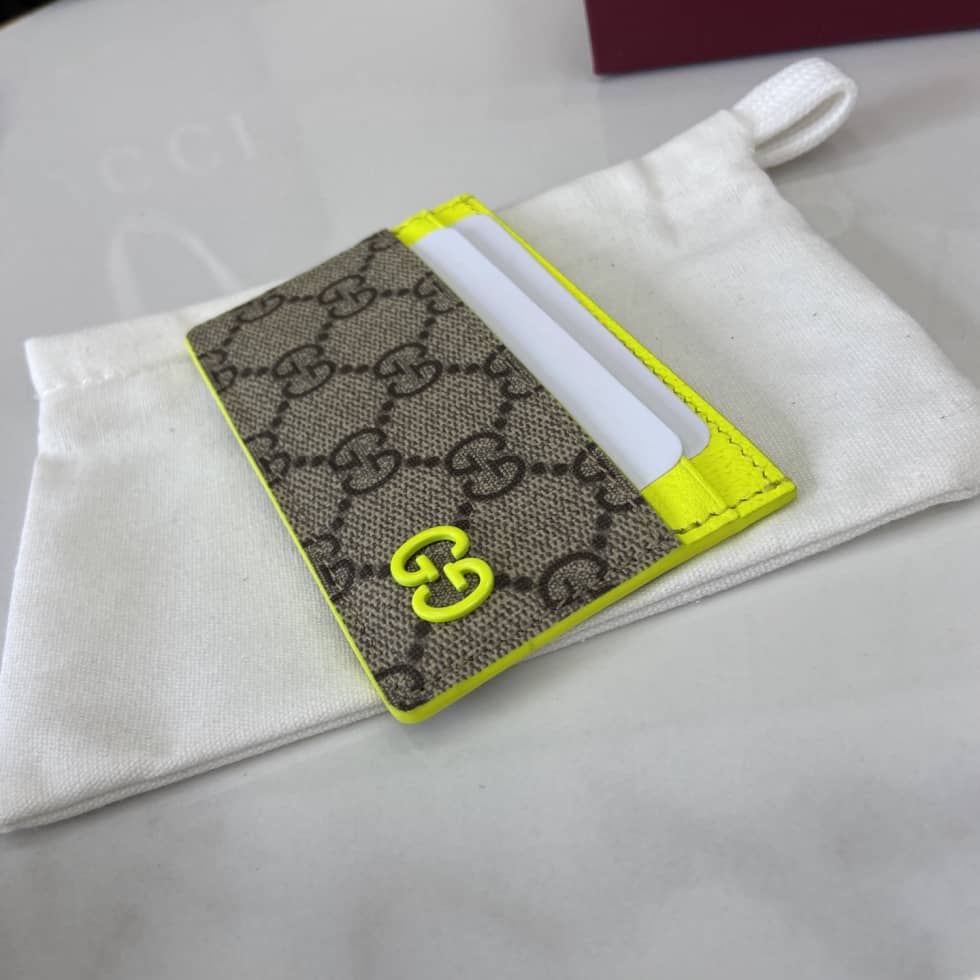 Gucci Supreme Small Brown Green Card Holder_6_161478 Gucci Supreme Small Brown Green Card Holder