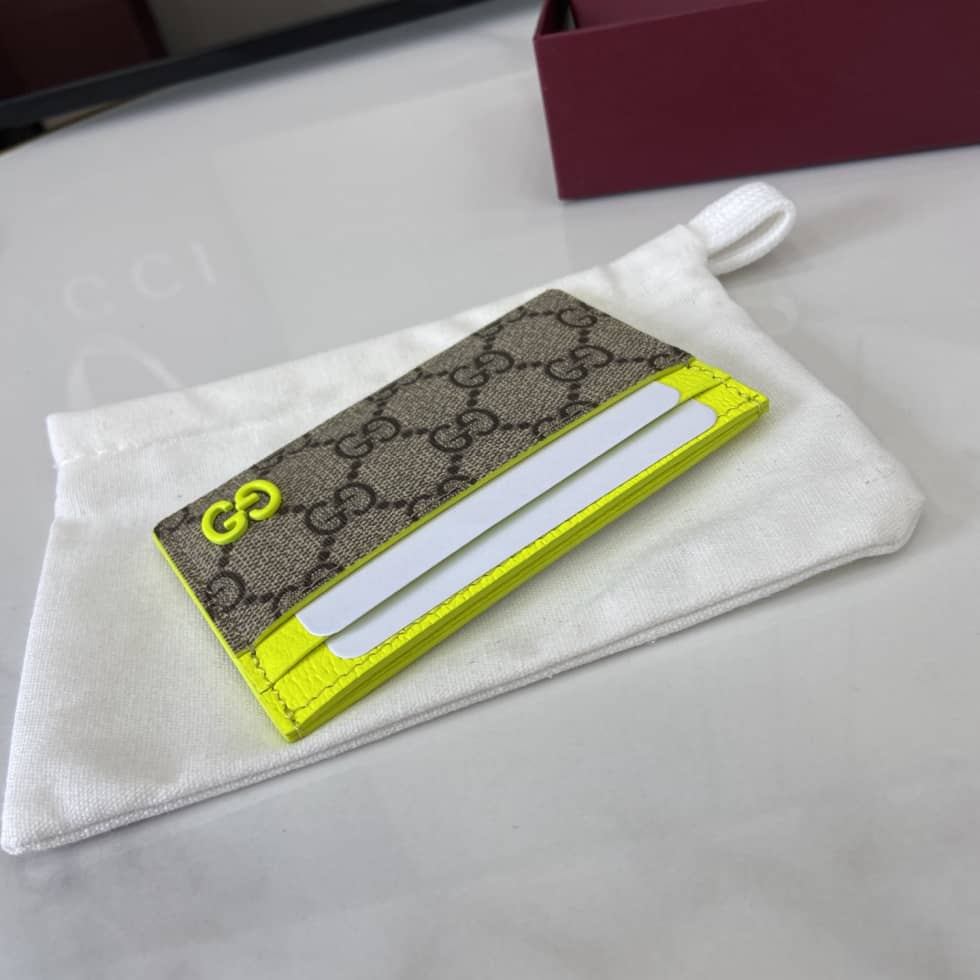 Gucci Supreme Small Brown Green Card Holder_7_161478 Gucci Supreme Small Brown Green Card Holder