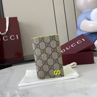 Gucci GG Supreme Small Brown Green Card Case