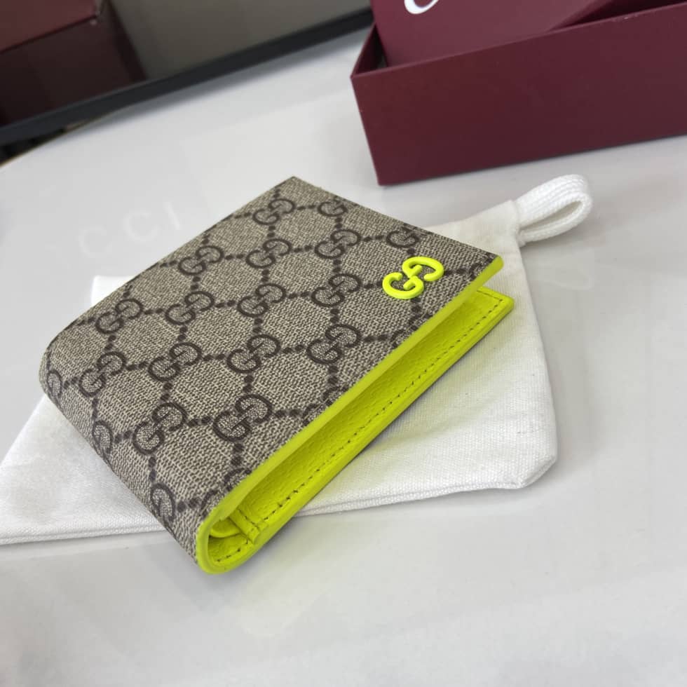 Gucci GG Supreme Small Brown Green Wallet 768243_3_161498 Gucci GG Supreme Small Brown Green Wallet 768243