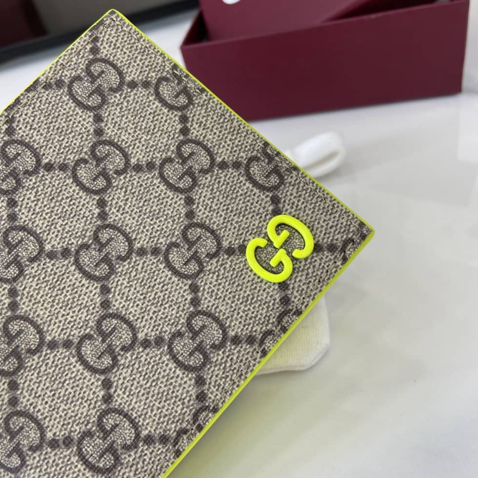 Gucci GG Supreme Small Brown Green Wallet 768243_4_161498 Gucci GG Supreme Small Brown Green Wallet 768243