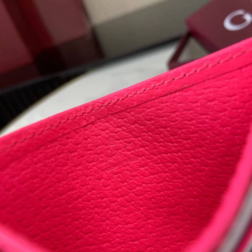 Gucci GG Small Brown Pink Card Case 835322_8_161517 Gucci GG Small Brown Pink Card Case 835322