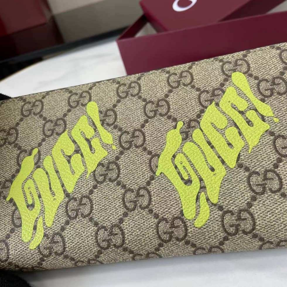 Gucci GG Brown Green Mens Zip Wallet 835324_5_161547 Gucci GG Brown Green Mens Zip Wallet 835324