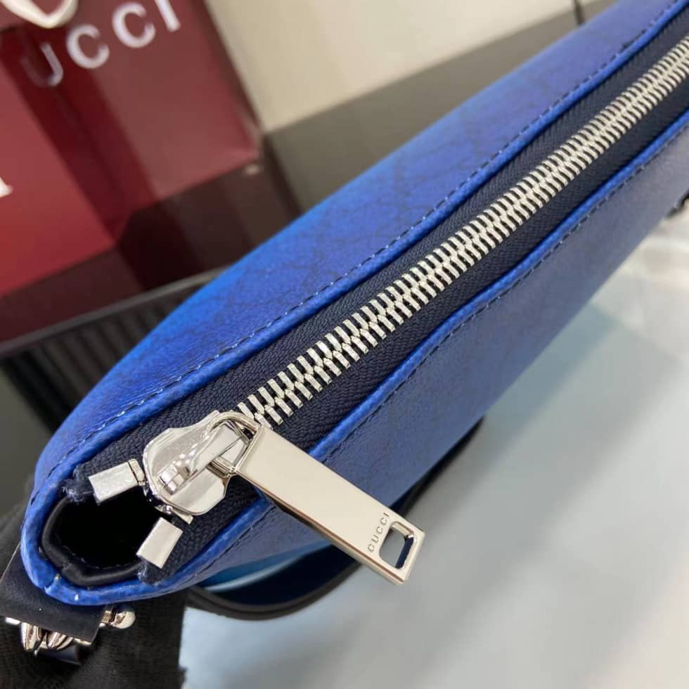 Gucci Mens Chroma GG Blue Pouch 835692_6_161667 Gucci Mens Chroma GG Blue Pouch 835692