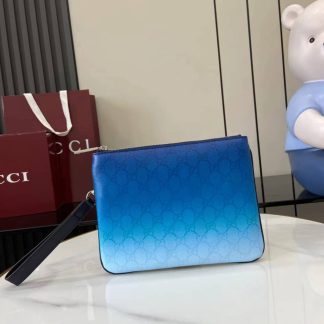 Gucci Mens Chroma GG Blue Small Pouch 835708
