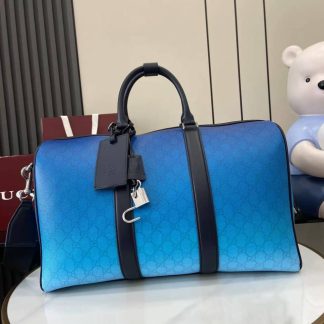 Gucci Chroma GG Monogram Blue Duffle Bag 835688