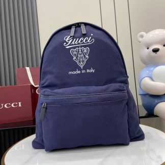 Gucci Mens Canvas Maxi Blue Backpack 821643