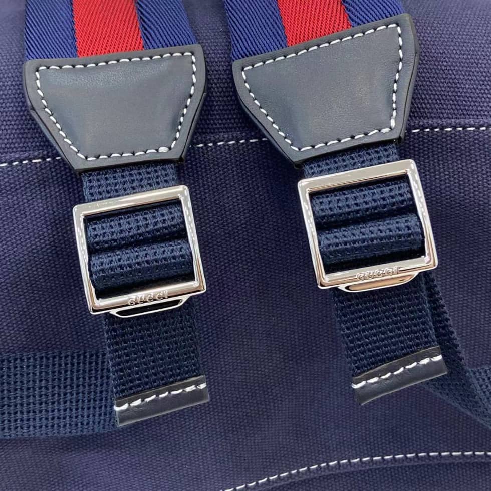 Gucci Mens Canvas Maxi Blue Backpack 821643_5_161697 Gucci Mens Canvas Maxi Blue Backpack 821643
