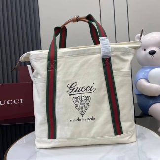 Gucci Mens Canvas Beige Large Tote Bag 816863