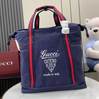 Gucci Mens Canvas Blue Large Tote Bag 816863
